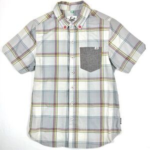 LOST ENTERPRISES Boys’ Green and‎ Grey Tartan Plaid Casual Button Down Shirt S